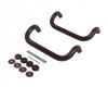 Ручка офисная, дважды изогнутая, пластик G-316, корич. R=300mm