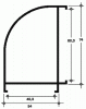 400/74 Угол поворотный ESQU/01 40*60, 6м. RAL9016